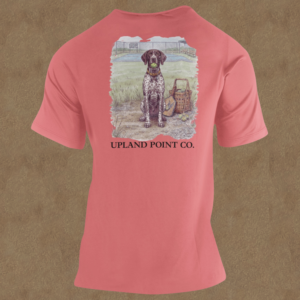 The Court Side GSP Tee | Retro German Shorthaired Pointer Pickleball Shirt
