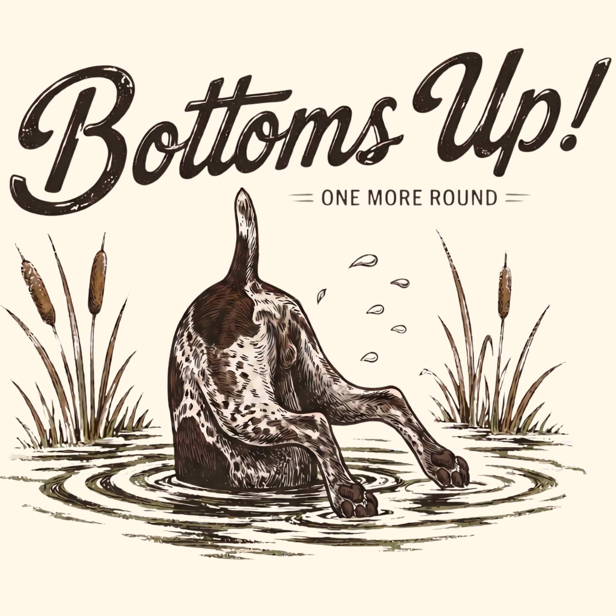 Bottoms Up" GSP Water Dog T-Shirt | Upland Point Co.