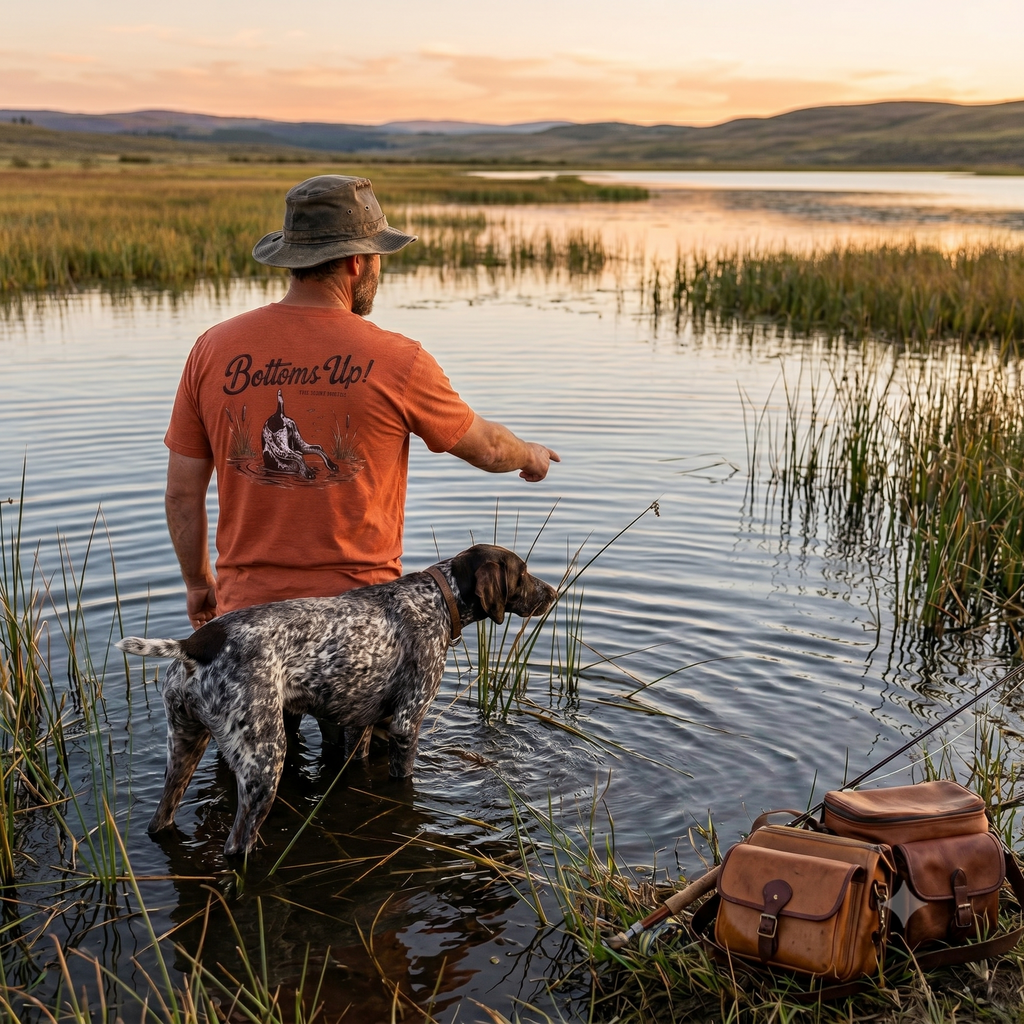 Bottoms Up Waterfowl Dog Tee