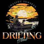 Drifting Slow Chasing Sunsets German Shorthair Black T-shirt | Upland Point Co.