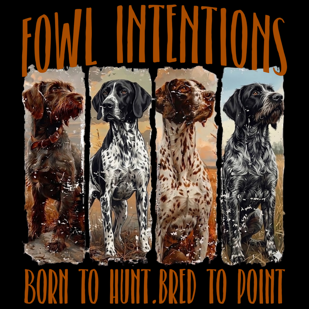 Fowl Intentions" GSP Hunting Graphic Tee | Upland Point Co.