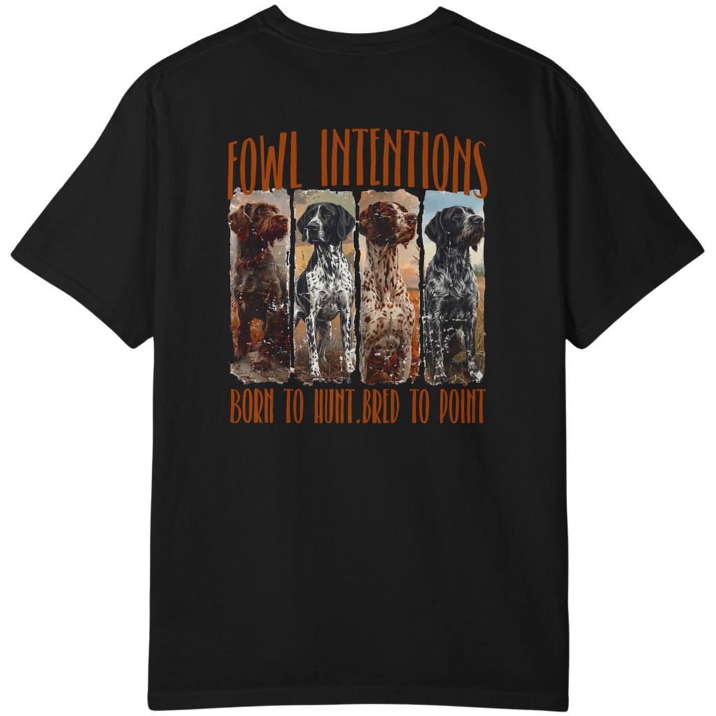 Fowl Intentions" GSP Hunting Graphic Tee | Upland Point Co.