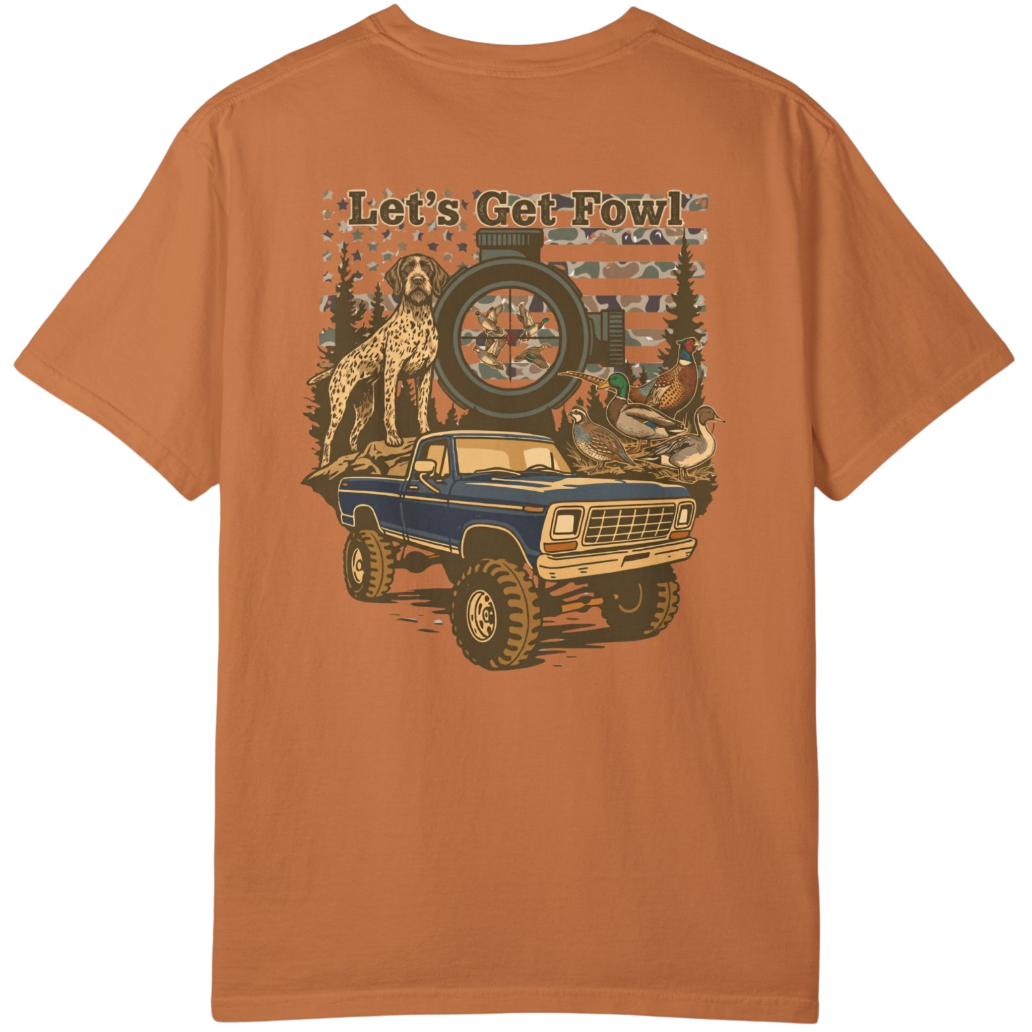 Let's Get Fowl" Vintage Truck & GSP Hunting T-Shirt | Upland Point Co.