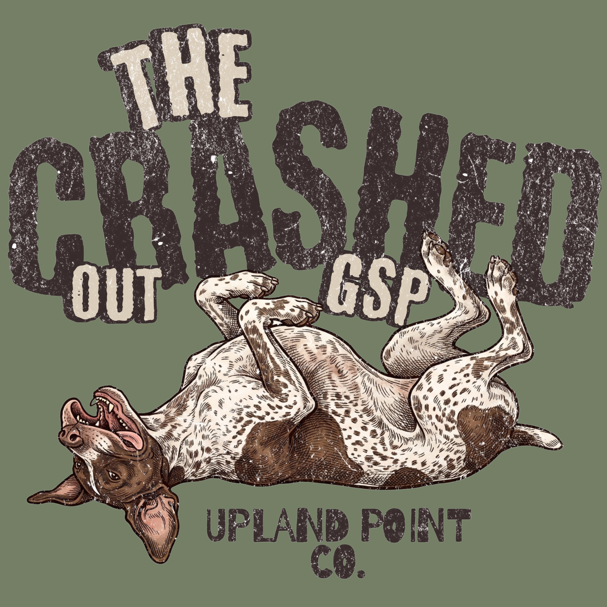 The Crashed Out GSP Heather Red Short Sleeve Tee | Upland Point Co.