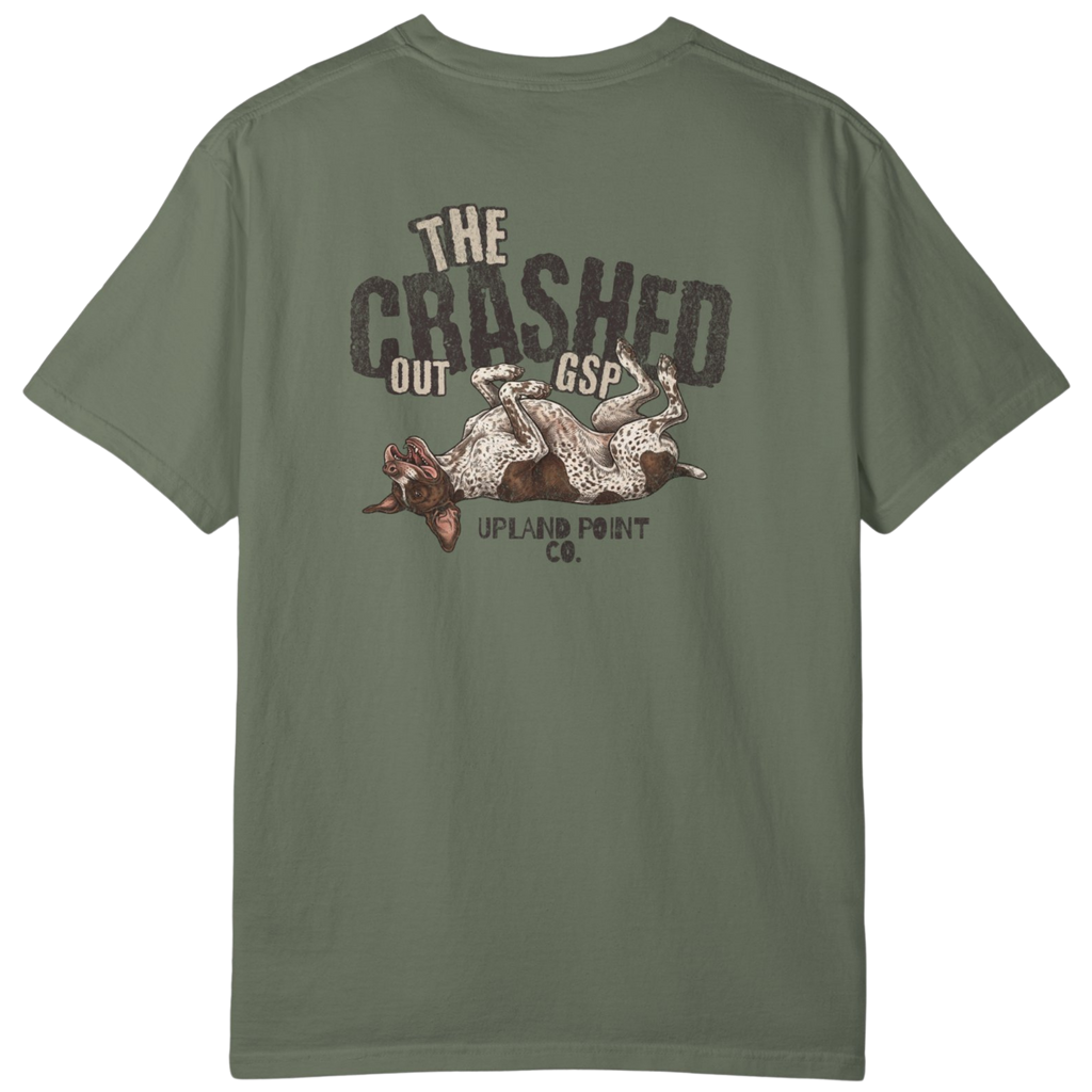 The Crashed Out GSP Heather Red Short Sleeve Tee | Upland Point Co.